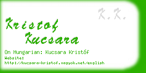 kristof kucsara business card