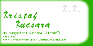 kristof kucsara business card